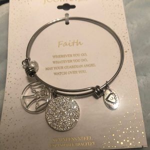 Footnotes never worn stainless steel bracelet